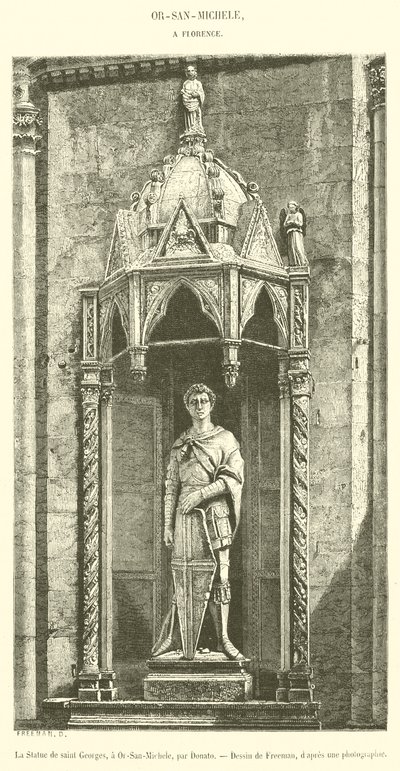 La statua di San Giorgio, a Or-San-Michele da French School