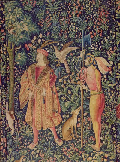 La Vie Seigneuriale - Partenza per la caccia, c.1500 da French School