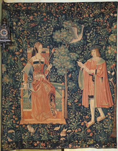 La Vie Seigneuriale: Lettura, Officina della Loira, c.1500 da French School