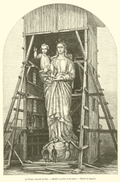 La Vergine colossale del Puy, Modello in gesso della statua (incisione) da French School