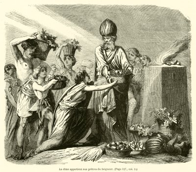 La decima appartiene ai sacerdoti del Signore da French School