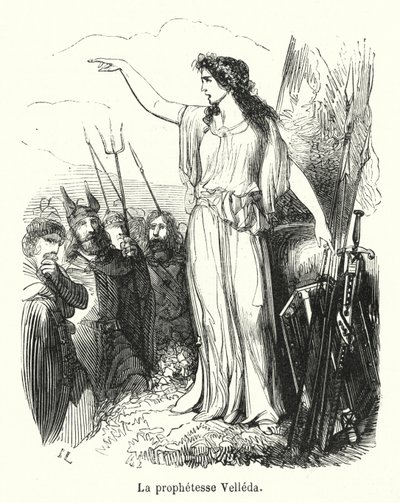 La profetessa Velleda (incisione) da French School