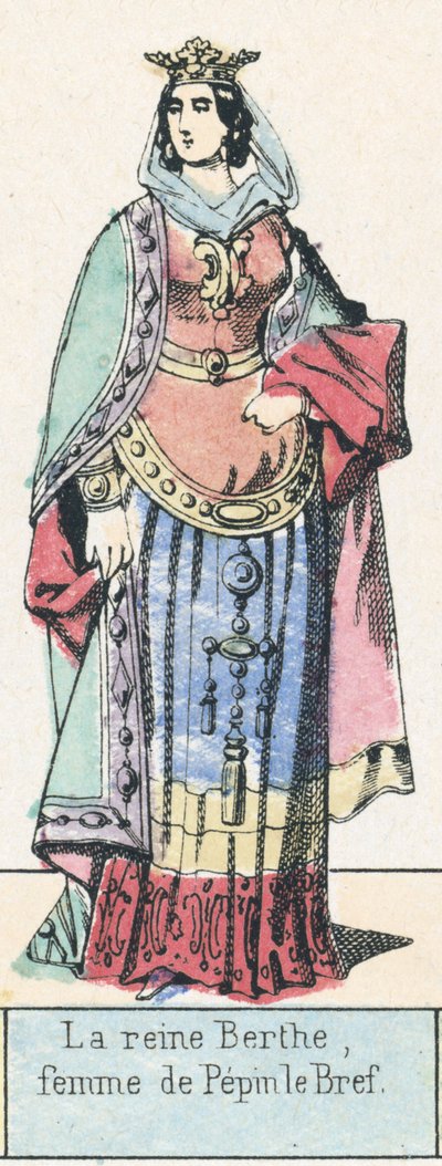 La regina Berta, moglie di Pipino il Breve da French School
