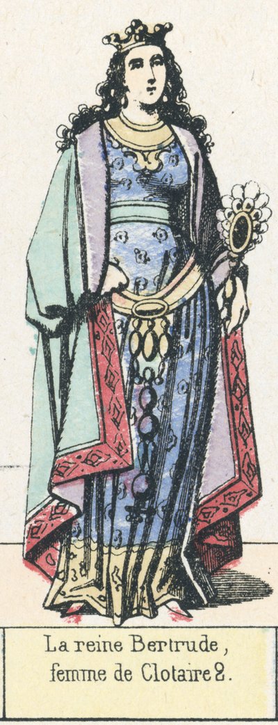 La regina Bertrude, moglie di Clotario II da French School
