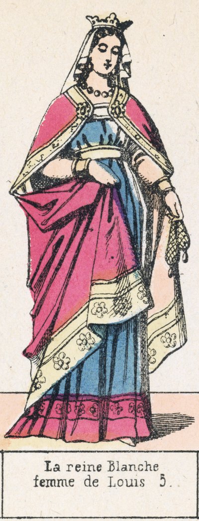 La regina Bianca, moglie di Luigi V da French School