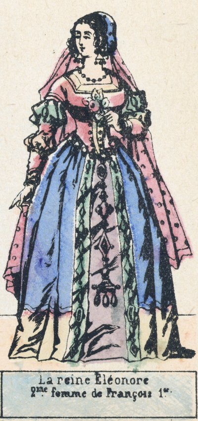 La regina Eleonora, seconda moglie di Francesco I da French School