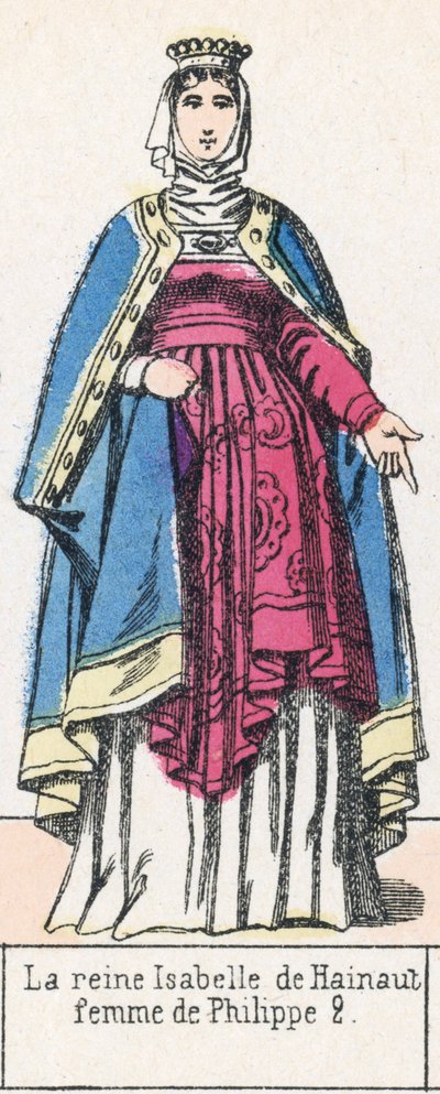 La regina Isabella di Hainaut, moglie di Filippo II da French School