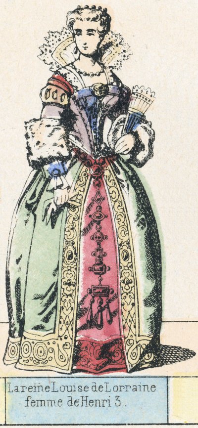 La regina Luisa di Lorena, moglie di Enrico III da French School