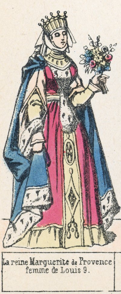 La regina Margherita di Provenza, moglie di Luigi IX da French School