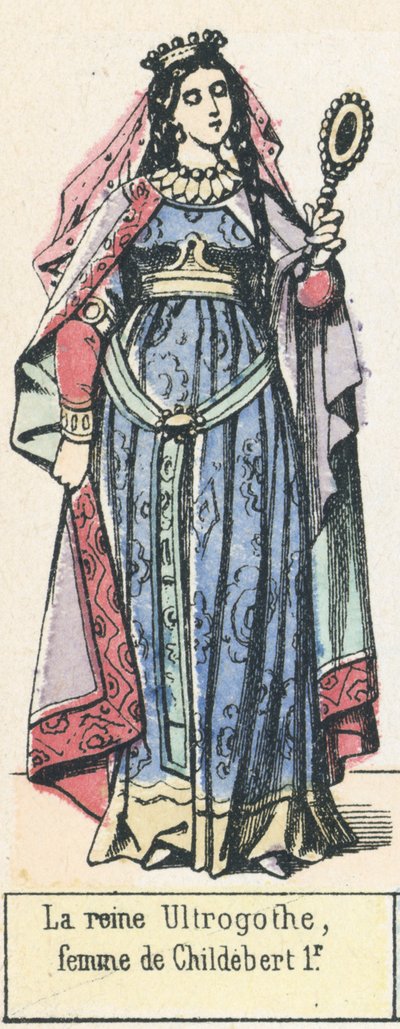 La regina Ultrogota, moglie di Childeberto I da French School