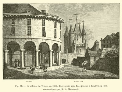 La rotonda del Tempio nel 1808; da un