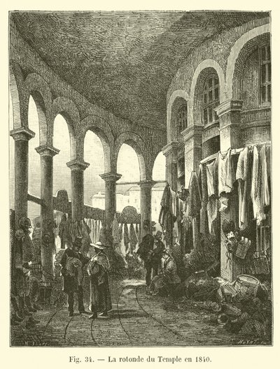 La rotonda del Tempio nel 1840 da French School