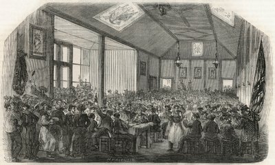 La taverna dei Canottieri a Bercy nel XIX secolo - Incisione in "Tableau-de-Paris" di Edmond Texier 1852 da French School