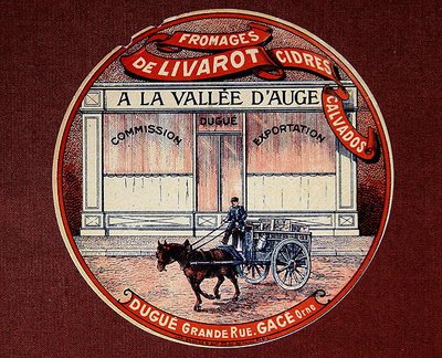 Etichetta per formaggio di Livarot 