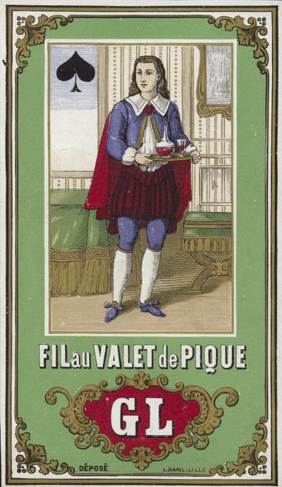 Etichetta per filo del fante di picche da French School