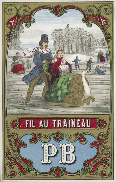 Etichetta per filo della slitta da French School