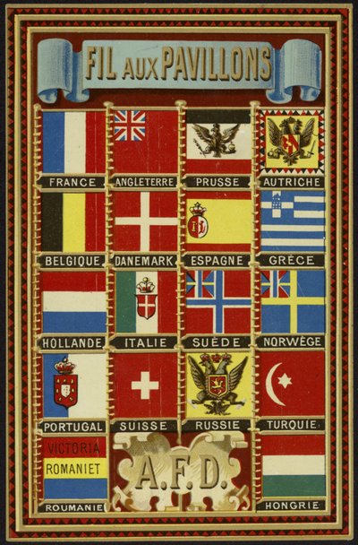 Etichetta per filo della bandiera da French School