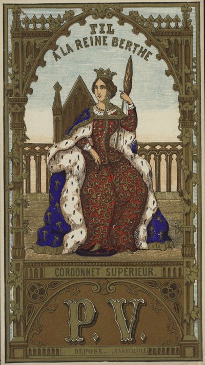 Etichetta per il filo della Regina Berta da French School