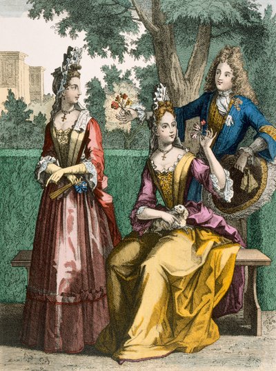 Abiti formali da giorno per signore, 1690 da French School