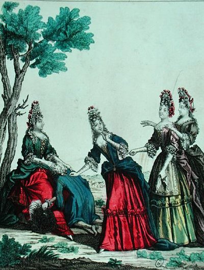 Signore che giocano a indovinare con un gentiluomo, seconda metà del XVII secolo da French School