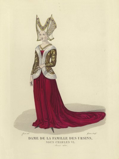 Dama della famiglia Orsini, regno di Carlo VI di Francia, 1420 da French School