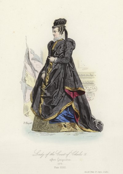 Dama della corte di Carlo IX di Francia da French School