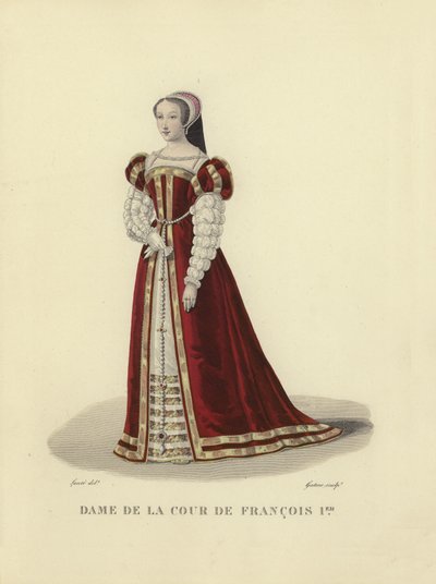 Dama della corte del re Francesco I di Francia da French School