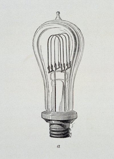Lampada Edison - in "Le nuove conquiste della scienza" di Figutree da French School