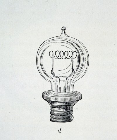 Lampada Edison - in "Le nuove conquiste della scienza" di Figutree da French School
