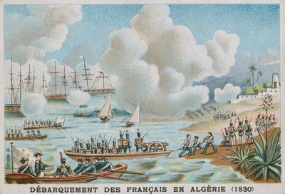 Sbarco dei francesi in Algeria, 1830 da French School