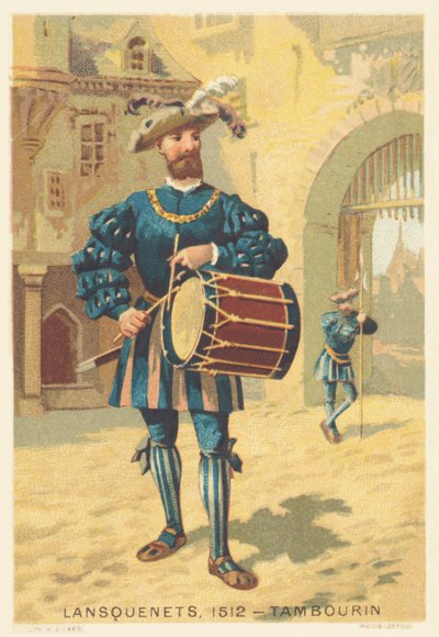 Lansquenets, Tamburino nel 1512 da French School