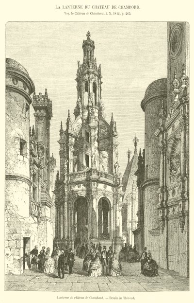 Lanterna del castello di Chambord (incisione) da French School