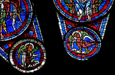 Giudizio Universale: aquila di San Giovanni e un angelo da French School