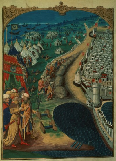 Il Consigliere Capo di Maometto II, possibilmente Miseh Paleologo, che dirige le operazioni turche, c.1480, da Una Storia dell