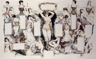 Illustrazioni per un articolo sulla biancheria intima femminile, da La Vie Parisienne, c.1870 da French School