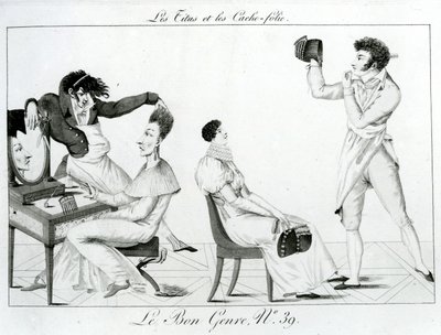 Le Bon Genre - Les Titus et les caches-folie, 1812 da French School