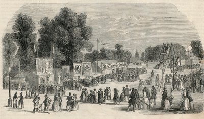Le Carre Marigny a giugno 1848 a Parigi - Incisione in "Tableau-de-Paris" di Edmond Texier 1852 da French School