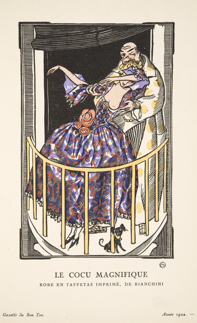Le Cocu Magnifique, da una Collezione di Figurini di Moda da French School