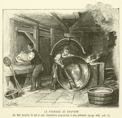Il Formaggio di Gruyere (incisione) da French School