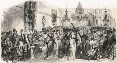 Le Grand Salon del caffè Frascati a Parigi nel XIX secolo - Incisione in "Tableau-de-Paris" di Edmond Texier 1852 da French School