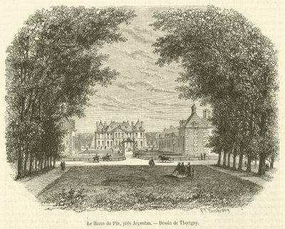 Le Haras du Pin, vicino ad Argentan (incisione) da French School