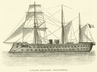 Le Magenta, nave corazzata (incisione) da French School