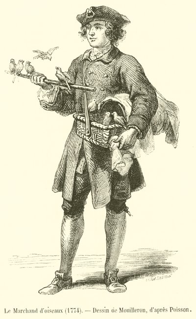 Il venditore di uccelli da French School