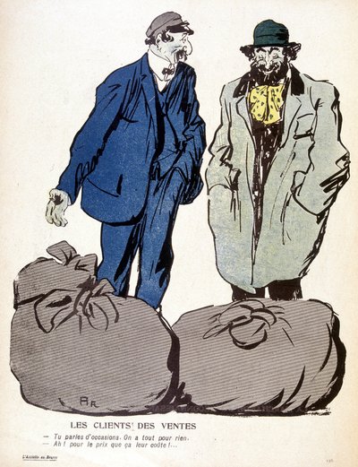 Le Mont-de-Piété: clienti, vendite - in "Il piatto con burro" n° del 03/06/1905 da French School