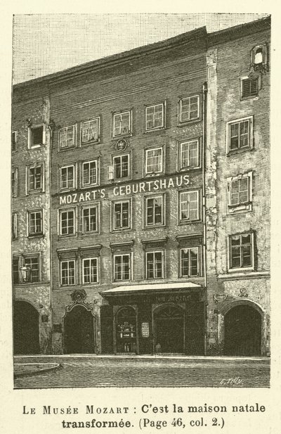 Il Museo Mozart (incisione) da French School