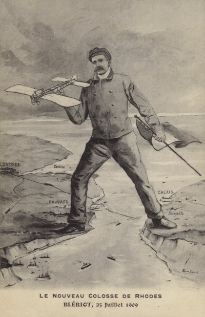 Le Nouveau Colosse De Rhodes, Bleriot, 25 luglio 1909 da French School