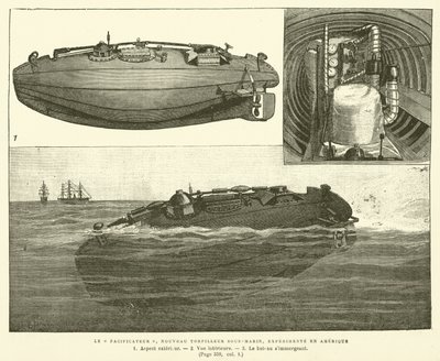 Le Pacificateur, Nouveau Torpilleur Sous-Marin, Experimente En Amerique da French School