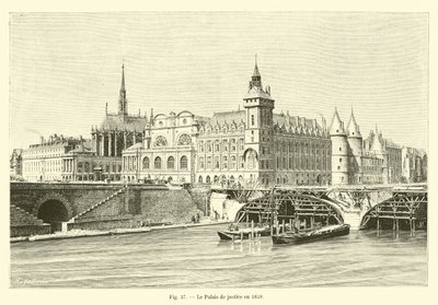 Il Palazzo di Giustizia nel 1859 da French School