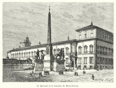 Il Quirinale e la fontana di Monte Cavallo da French School