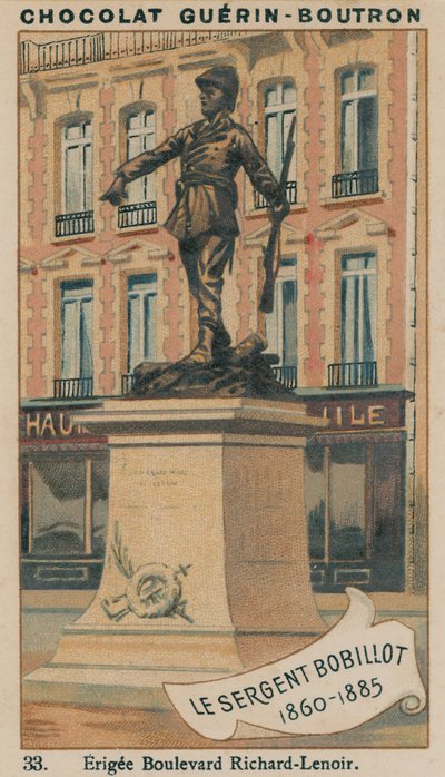 Il Sergente Bobillot, 1860-1885, eretta Boulevard Richard-Lenoir da French School